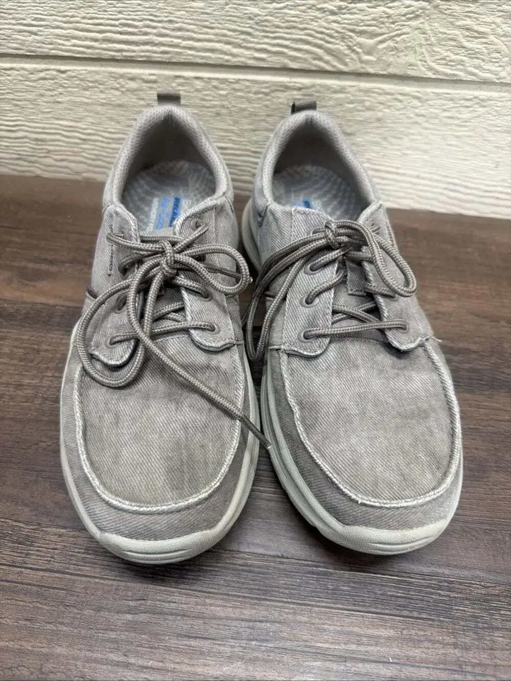 Skechers Oxford Mens Relaxed Fit Memory Foam Lace Up Shoes Size 9